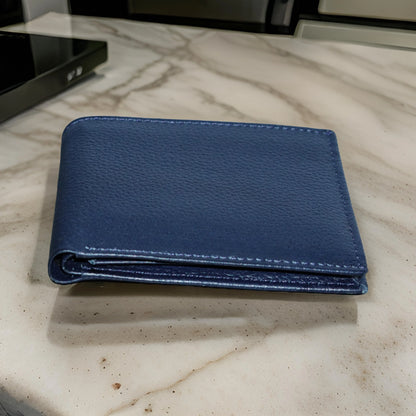 Premium Blue Leather Wallet for Men – Slim, Stylish & Durable